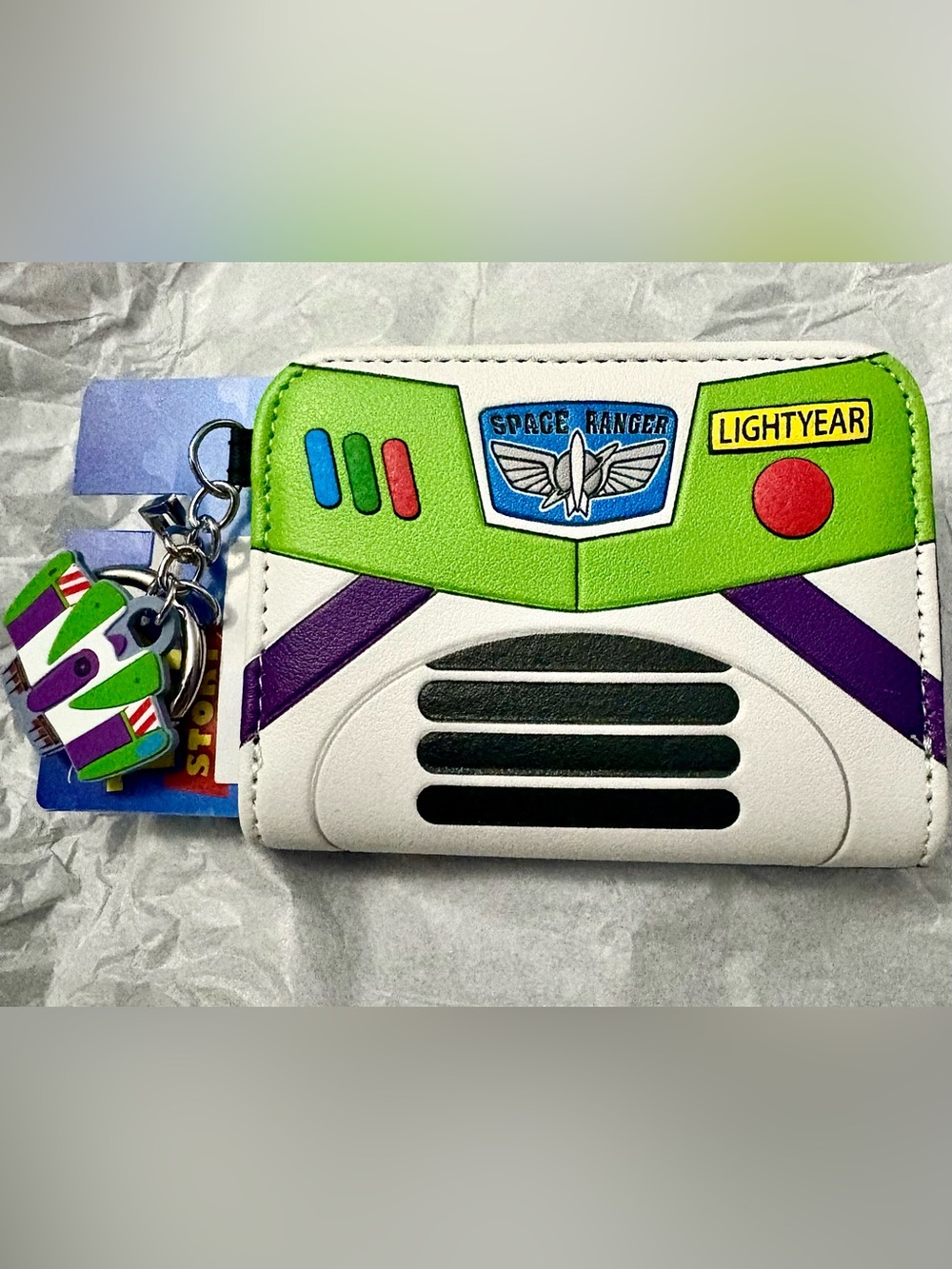 NEW Bioworld Disney Pixar Toy Story Buzz Lightyear Zip-Around Wallet w Keychain